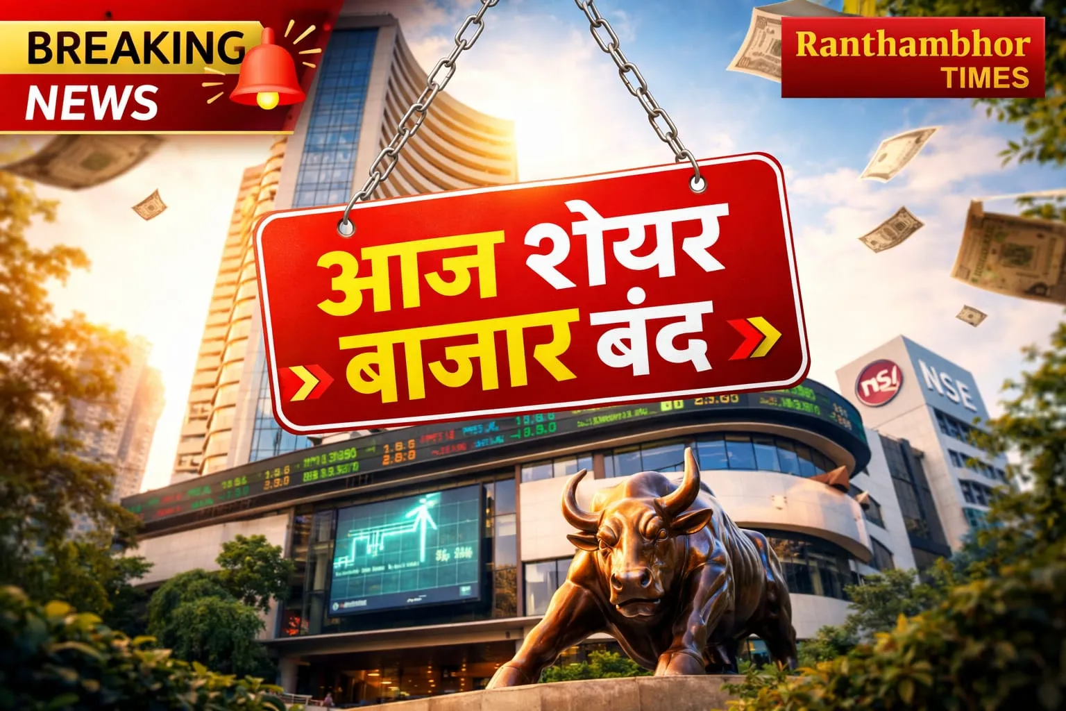 आज शेयर बाजार बंद